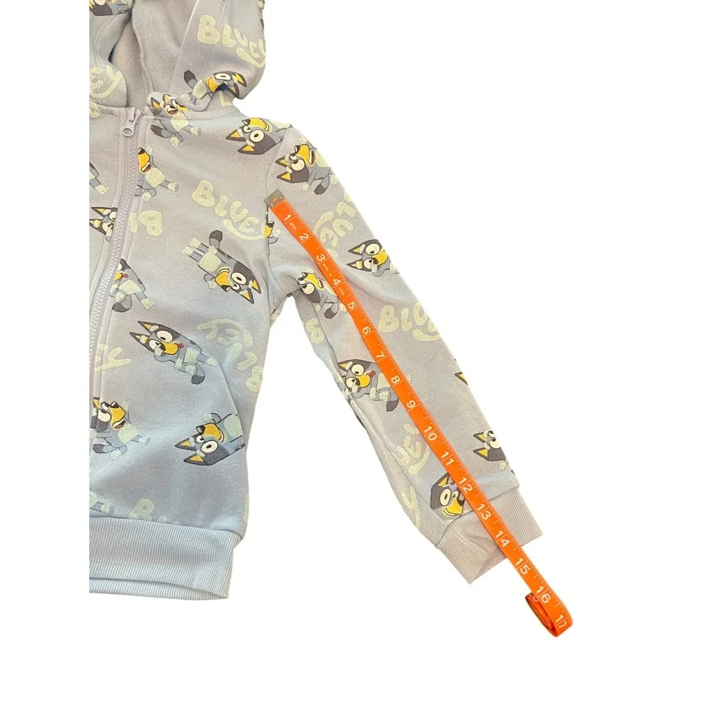 Bluey‎ Girls Boys Fleece Hoodie and Joggers Tracksuit Set Light Blue Size 6